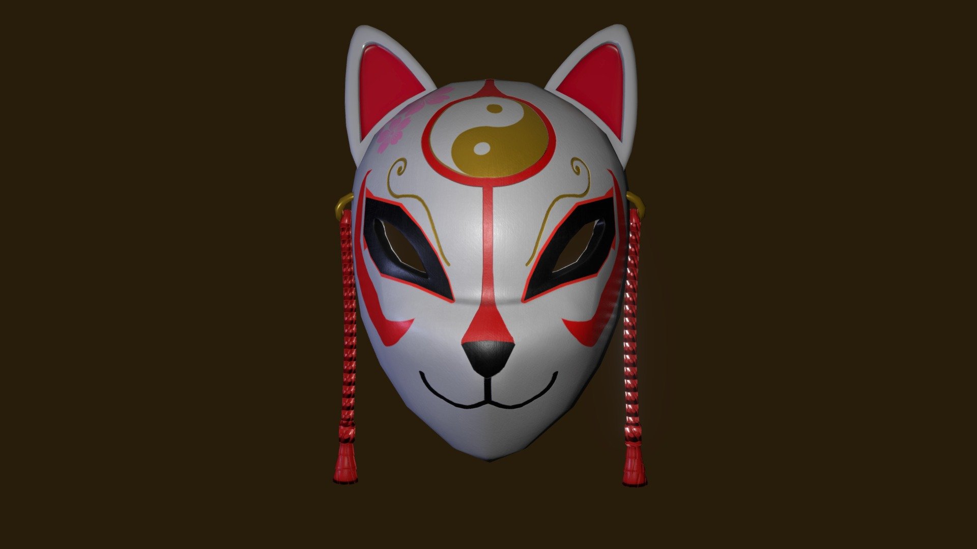 Kitsune Mask - Buy Royalty Free 3d Model By Haxis [524f095] - Sketchfab 