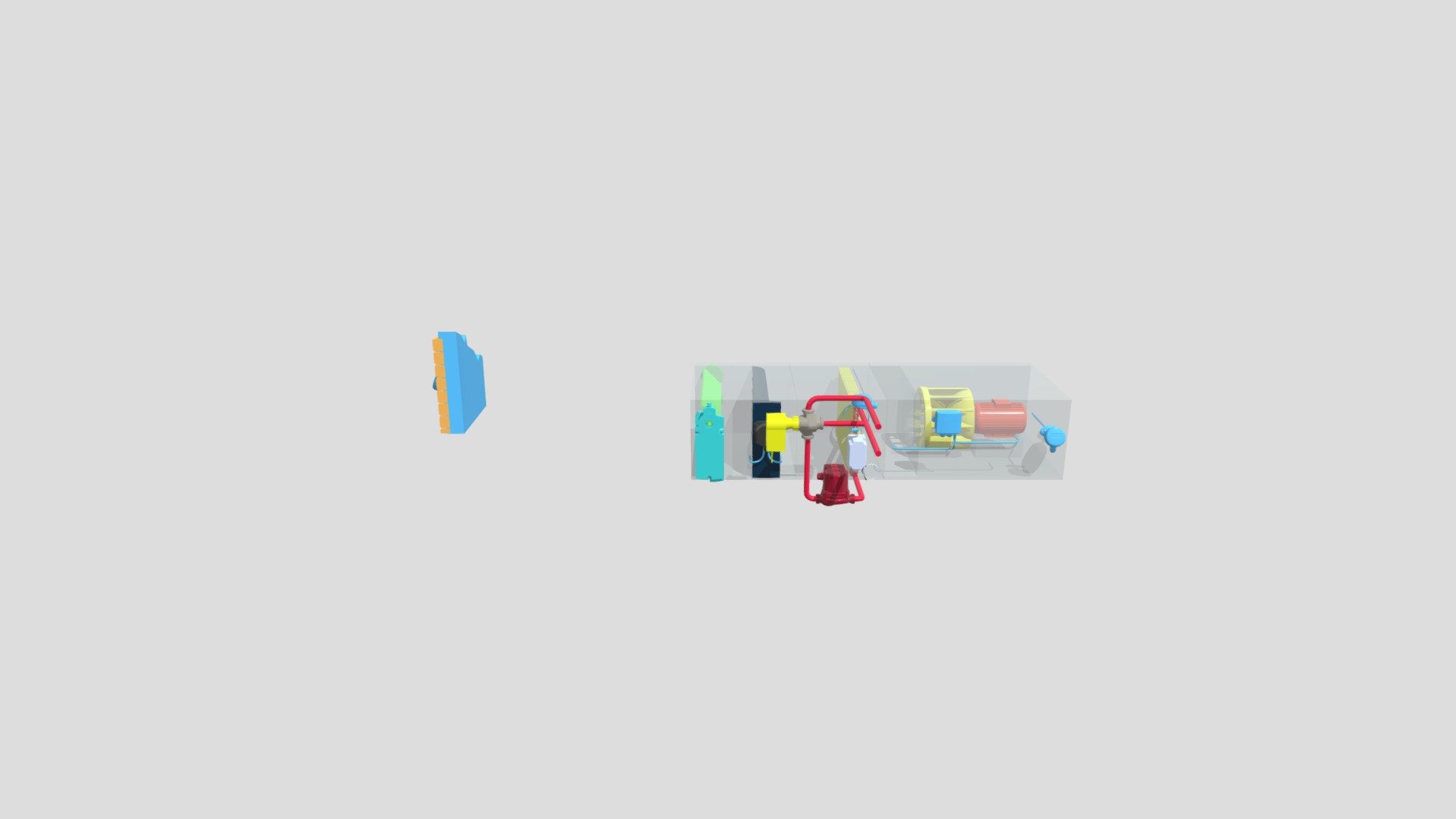 AHU with water heating — Sketchfab embed 3D viewer