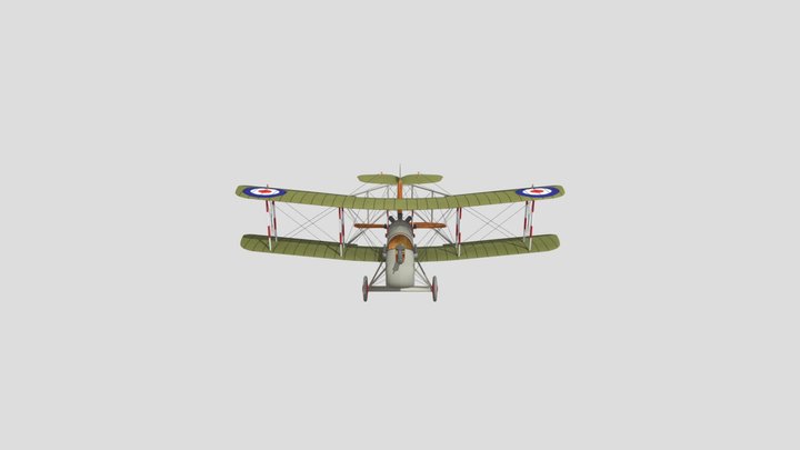Ww1 Biplane Fighter – Kostenloses 3D-Modell STL