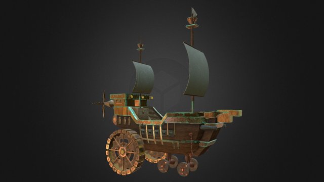 steampunk boat 3D Model