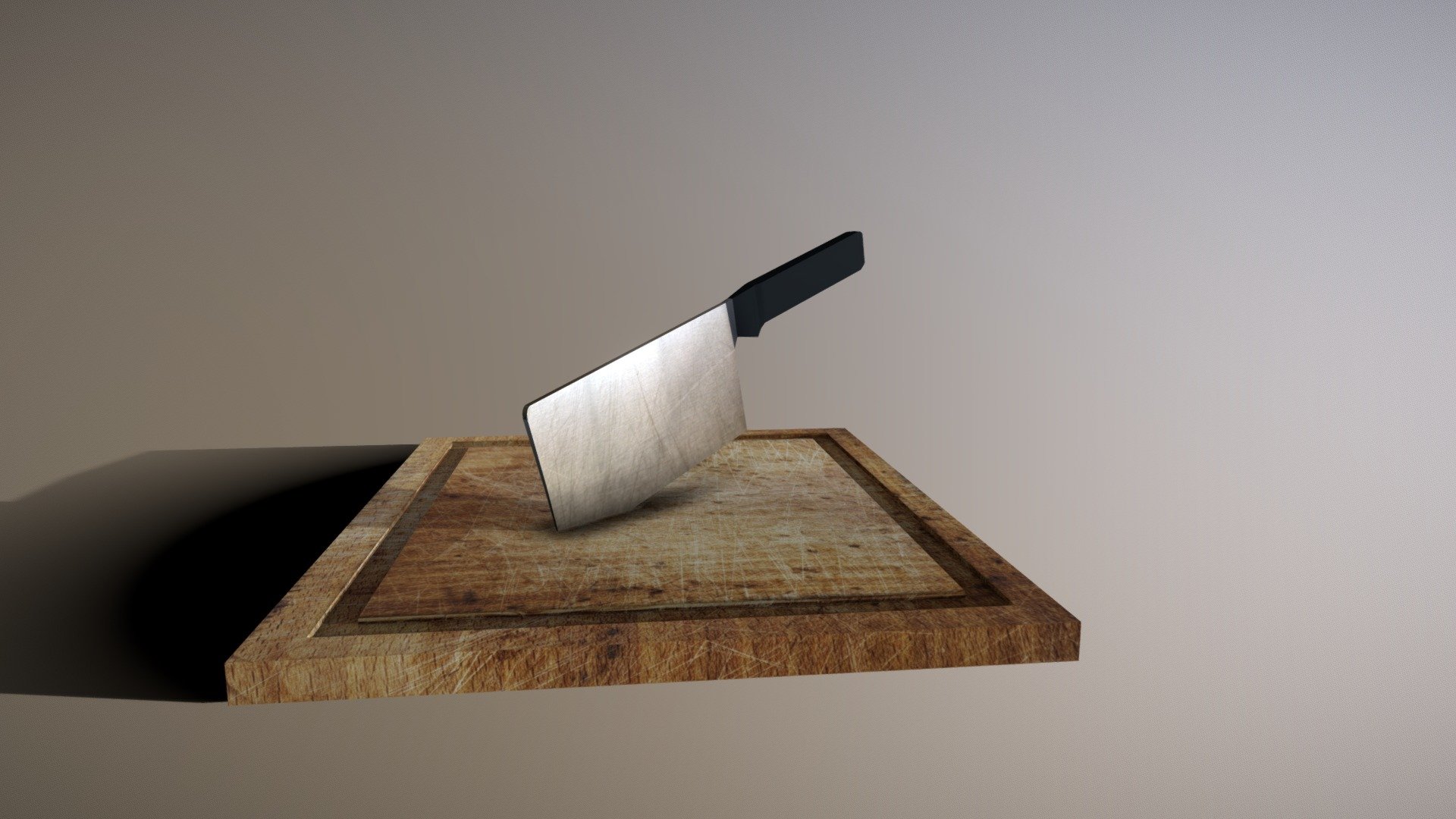 Knife and chopping board
