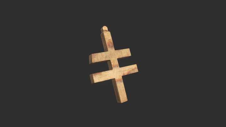 Collection-Fauriat: Patriarchal Cross Wood 3D Model