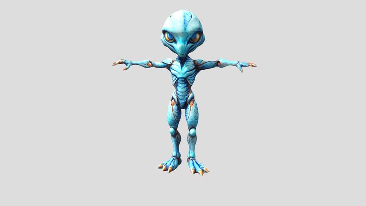 BLUE ALIEN 3D Model