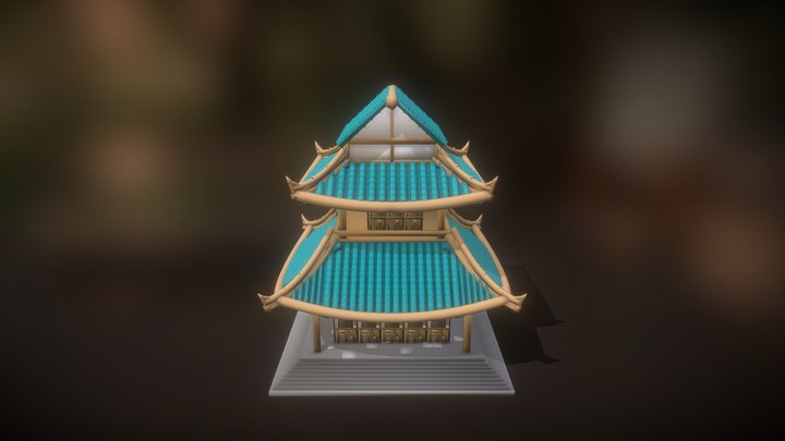 Simple Japanese Castle 3D Model