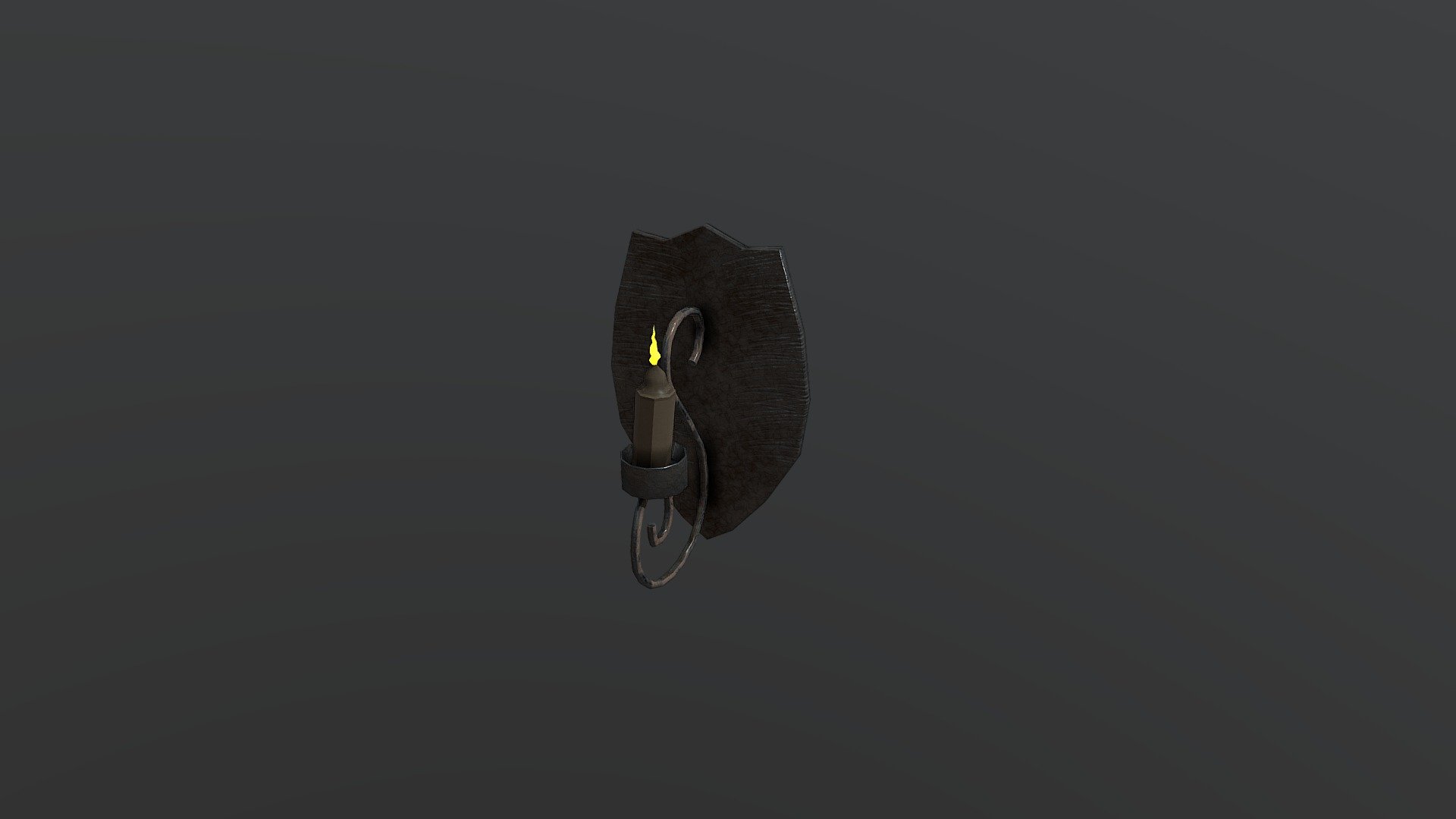 Old low-poly candlestick