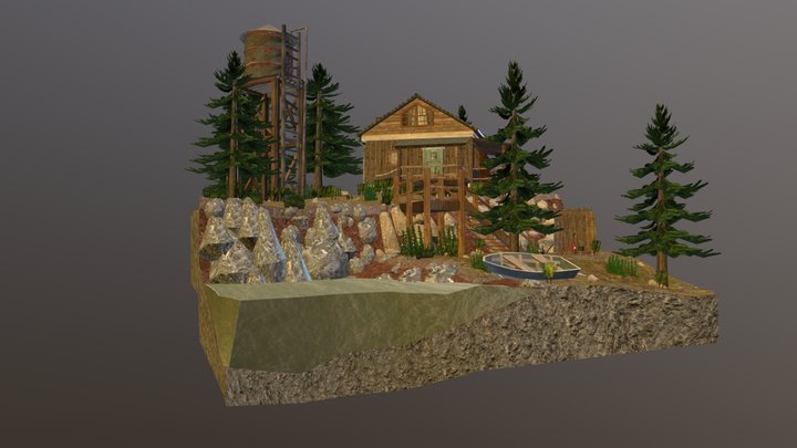 DAE Diorama - Forest Loner 3D Model