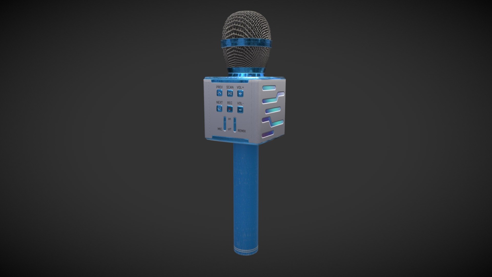 Karaoke microphone Download Free 3D model by LyoFF [525c111] Sketchfab