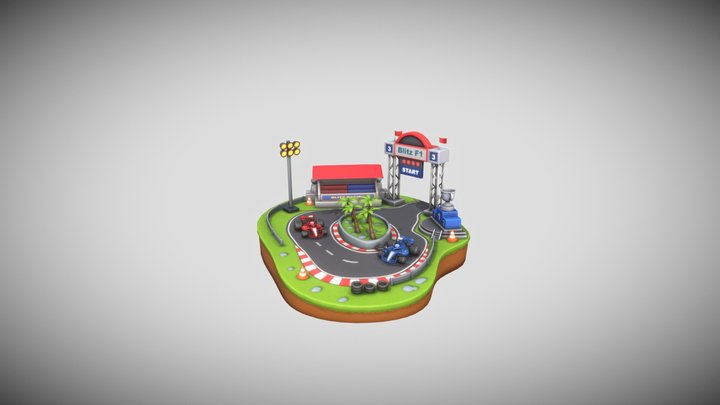 Formula Track - Diorama - Alvified 3D Model