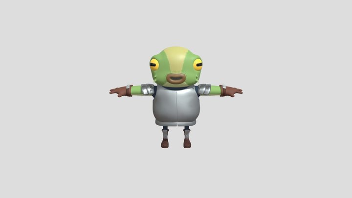 Soldier Frog with armor 3D Model