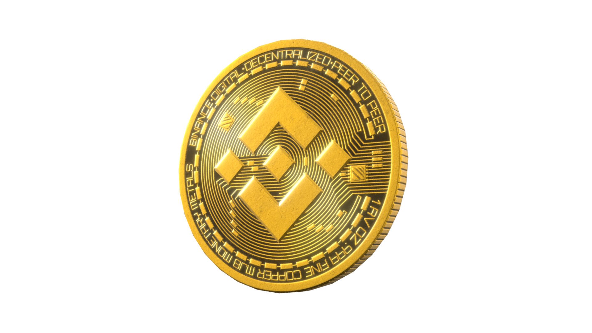 Binance crypto coin - 3D model by alexhappy [5262c9a] - Sketchfab