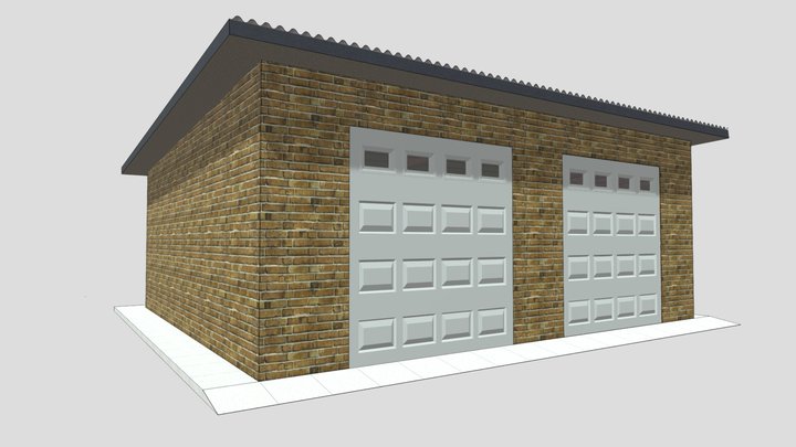 Double garage 70 sq.m 3D Model