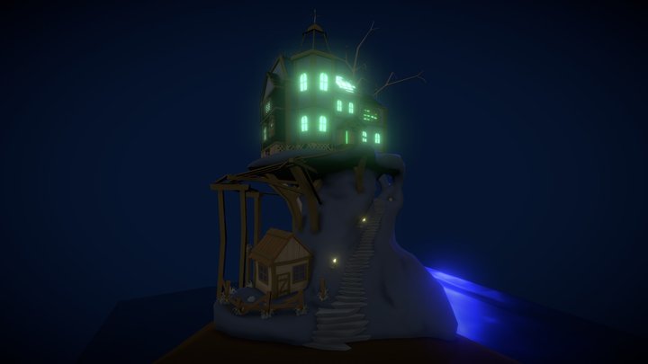 Cliff House 3D Model