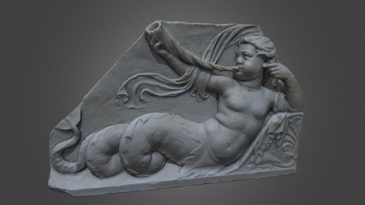 Triton on a frieze 3D Model