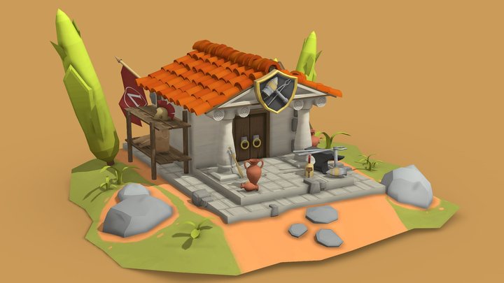 Greek blacksmith 3D Model