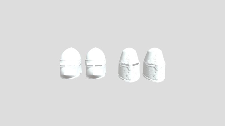 Medieval helmets 3D Model