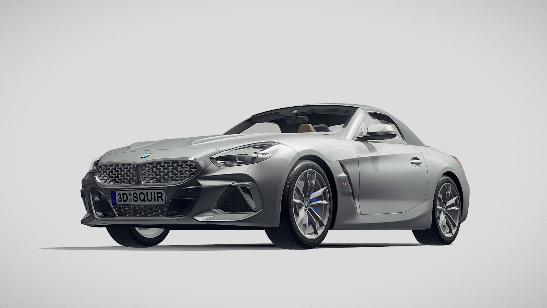 3D model BMW Z4 m-sport 2019 - This is a 3D model of the BMW Z4 m-sport 2019. The 3D model is about a silver sports car.