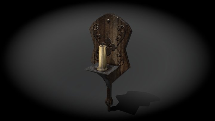 Wall Mount Candle (Free) 3D Model