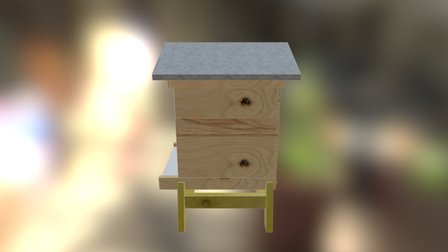 Ruche+ Dadant+12C 3D Model