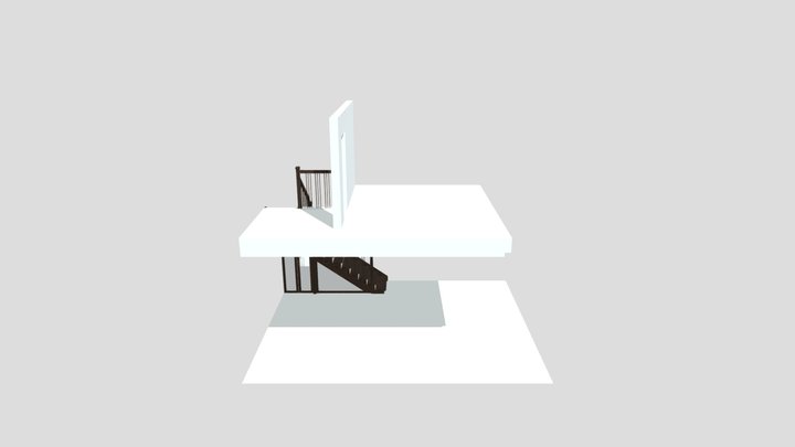 L-shaped Ladder With Coloured Partition 3D Model