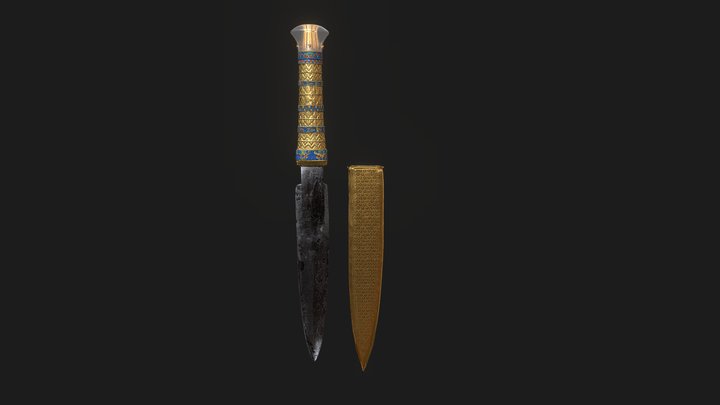 Tutankhamun's meteoric iron dagger 3D Model