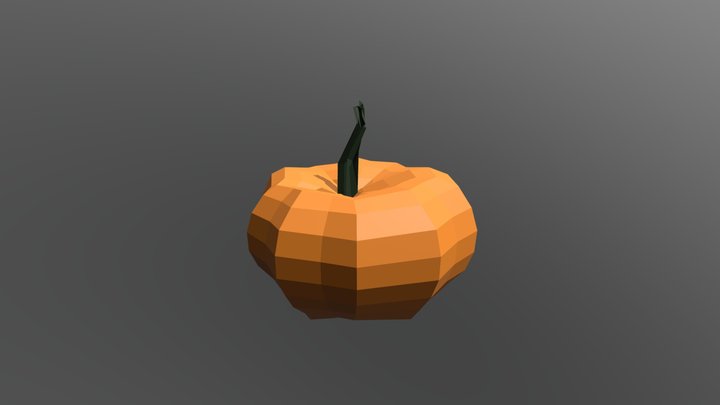 Low Poly Pumpkin 3D Model