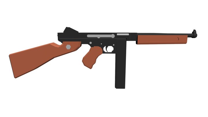 Thompson M1A1 3D Model