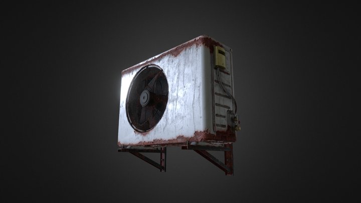 Rusty Air Conditioner 3D Model