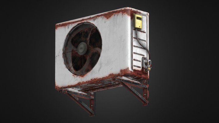 Rusty Air Conditioner 3D Model