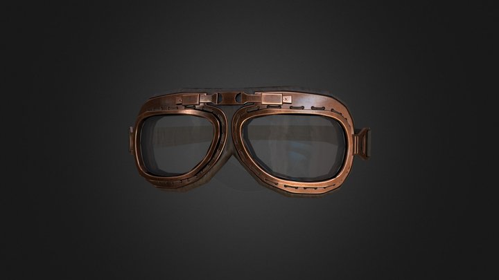 Aviation Goggles Revised 3D Model