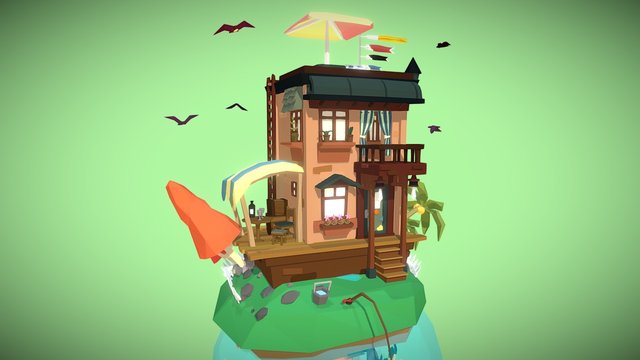 渡假小島 3D Model