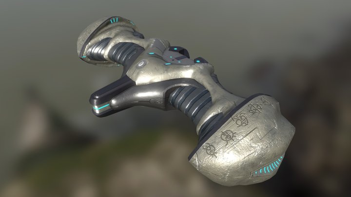 Halo Energy Sword Handle 3D Model