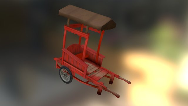 Chinese Rickshaw 3D Model