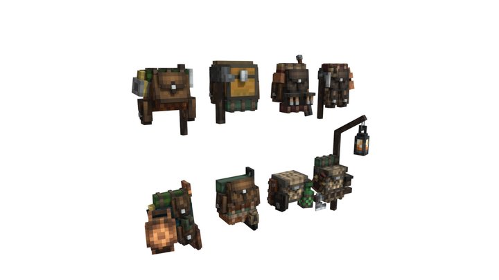 Back Pack Minecraft 3D Model