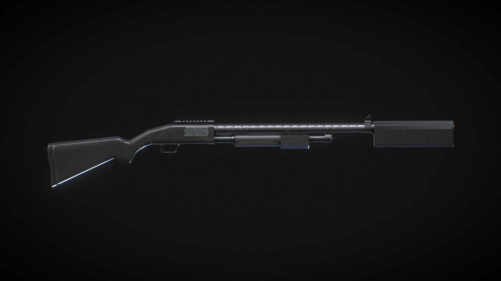 M500 Shotgun with Silencer - Download Free 3D model by Satori ...