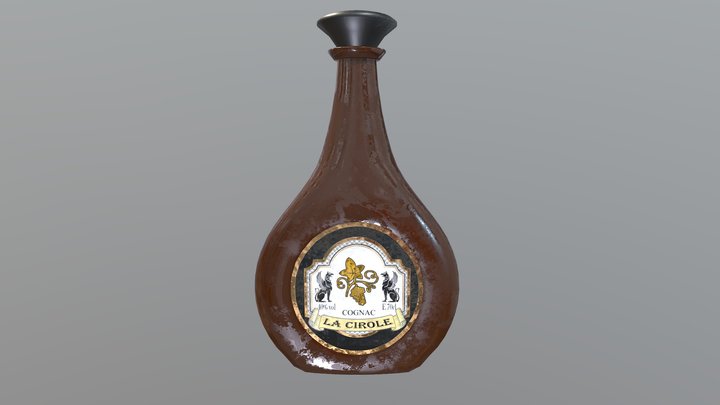 Cognac Bottle 3D Model