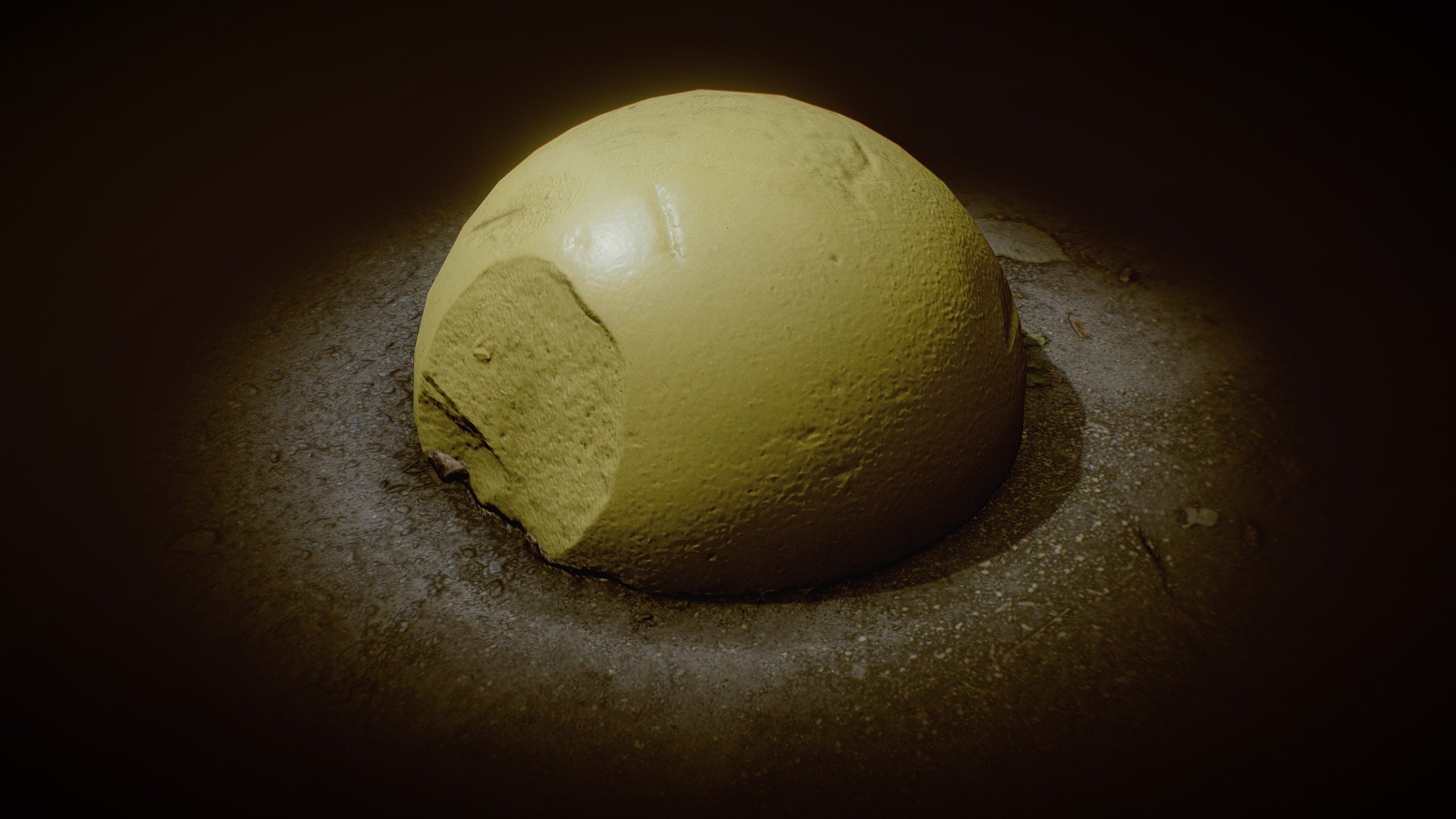 Round Road Barrier [Low-poly][PBR]