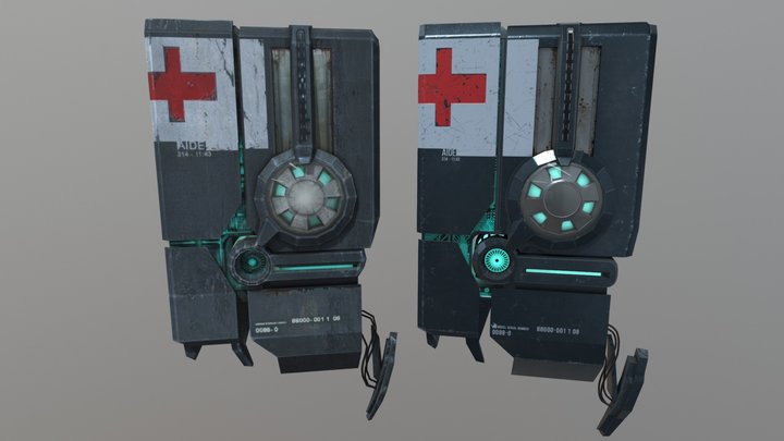 Half-Life 2 Remake. Health Charger 3D Model