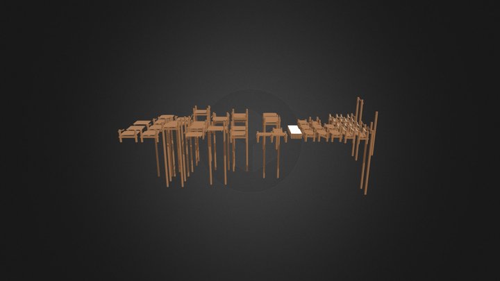 Low Poly Docks 3D Model