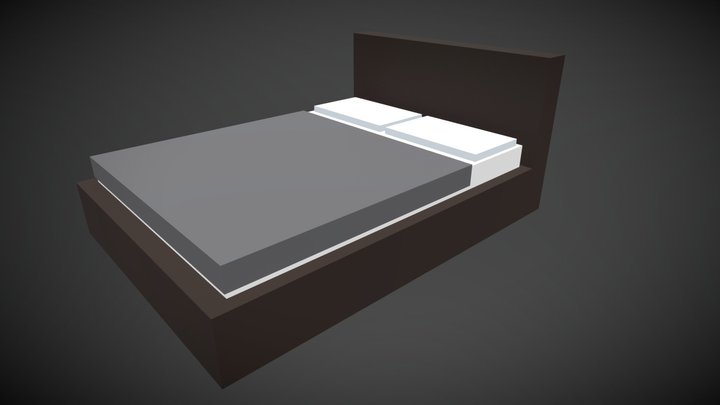 Bed Low Poly 3D Model