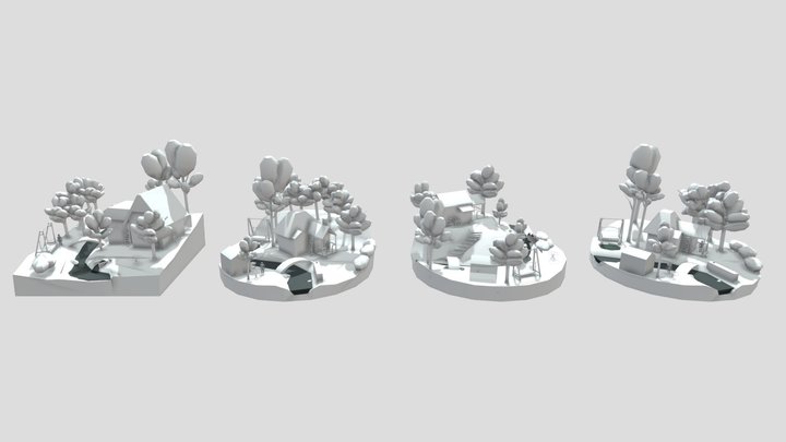 Grandma's house - Blockout 3D Model