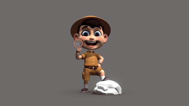 Explorer mascot 3D Model