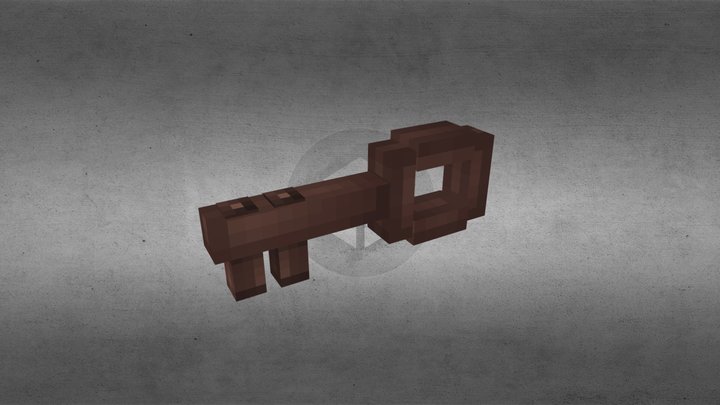 Wooden Key 3D Model