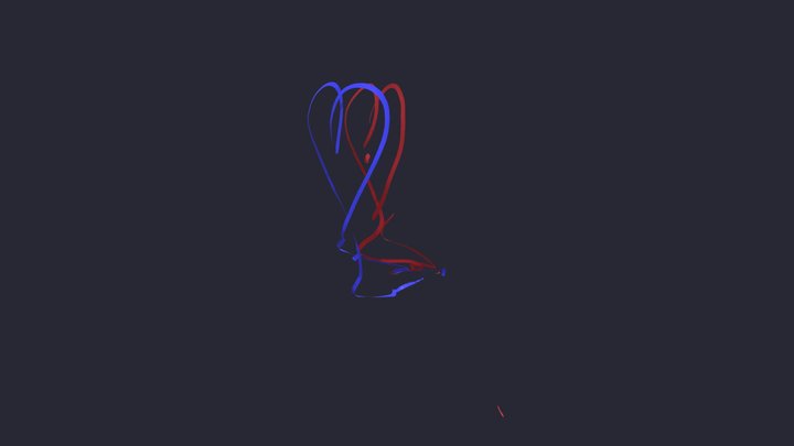 OpenBrush Hearts 3D Model