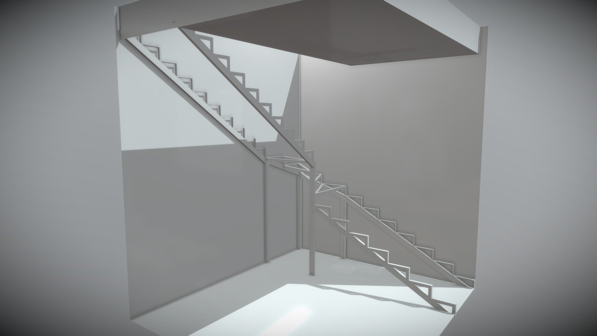 Closed frame inner stairs. Frame only. Ver. 1