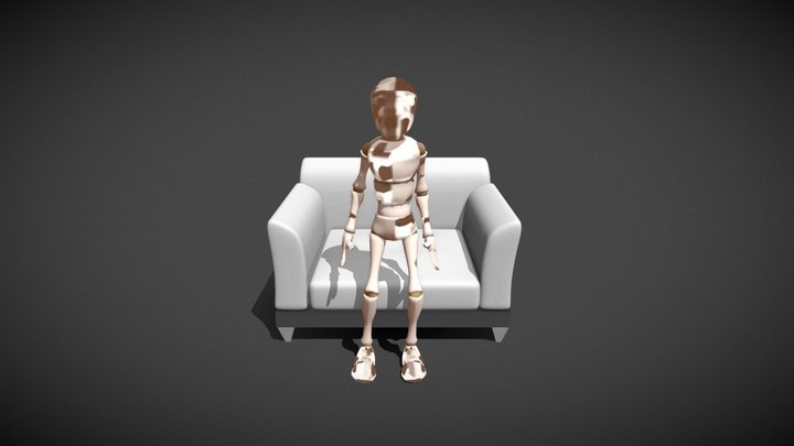 Sofa Sitting 3D Model