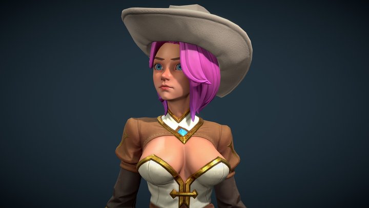 Cowgirl 3D Model