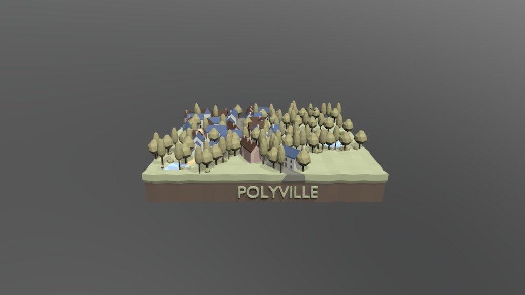 Low poly town