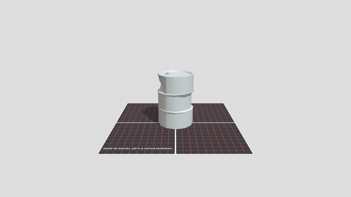 Oil Drum Barrel 3D Model