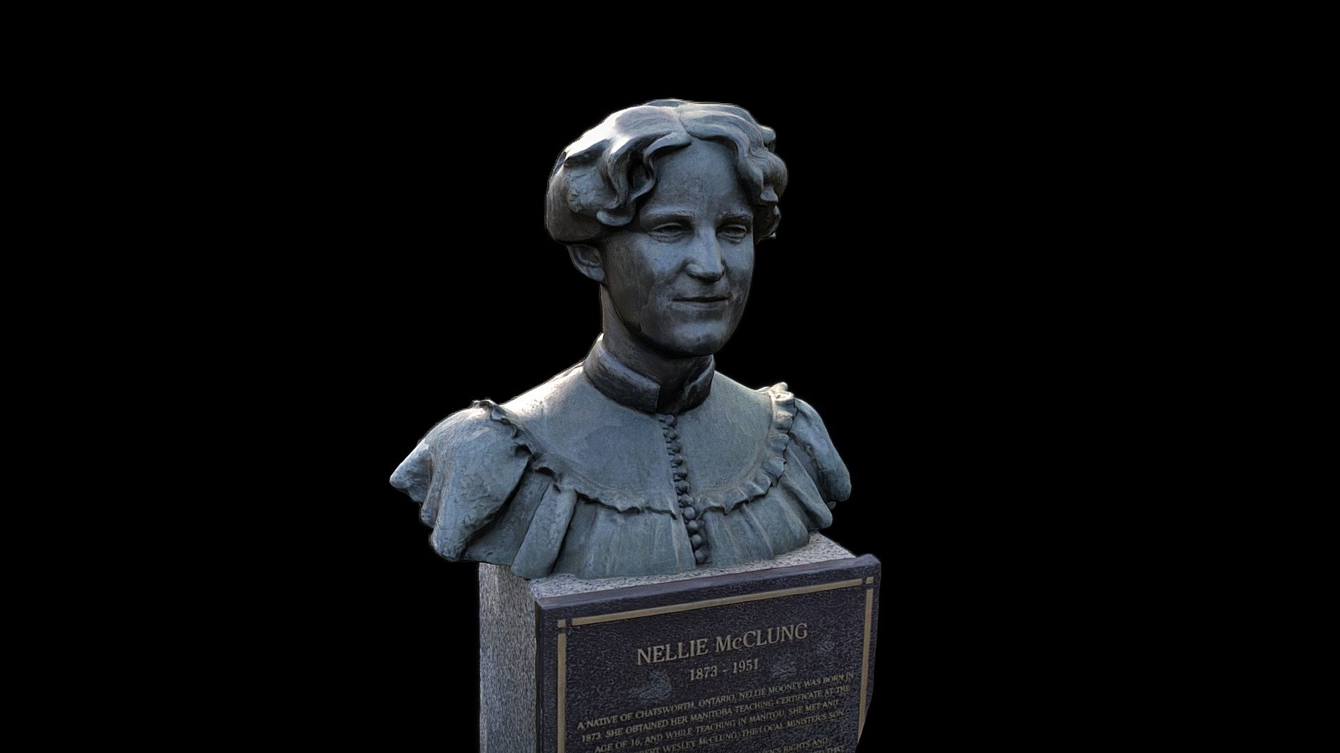 Bust of Nellie McClung