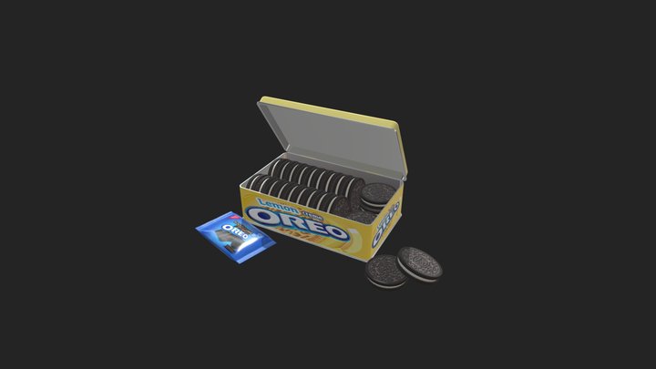 Boite Biscuiits Oreo,  OREO cookies box – Free 3D Model STL